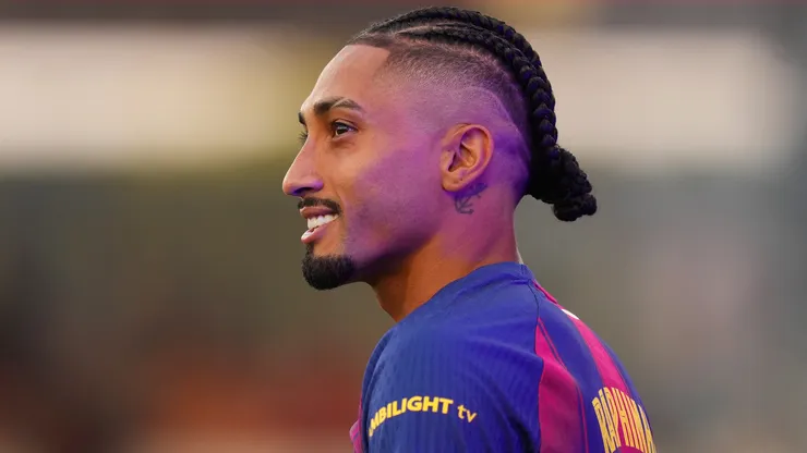 Raphinha pelo Barcelona (Foto: Alex Caparros/Getty Images)