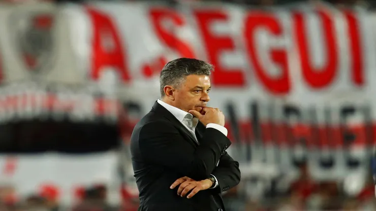 Marcelo Gallardo, do River Plate, na derrota para o Gimnasia - Marcos Brindicci / Getty Images