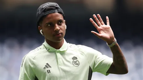 Rodrygo, jogador do Real Madrid, pode considerar saída do clube, segundo informações do TBR Football. (Foto: Florencia Tan Jun/Getty Images)