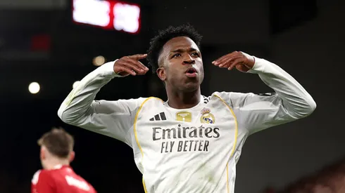 Vini Jr. em jogo do Real Madrid.