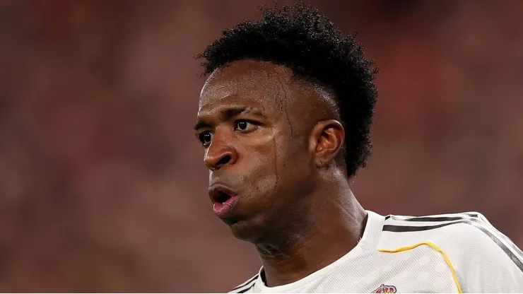 Vinicius Júnior pelo Real Madrid. Foto: Carl Recine/Getty Images