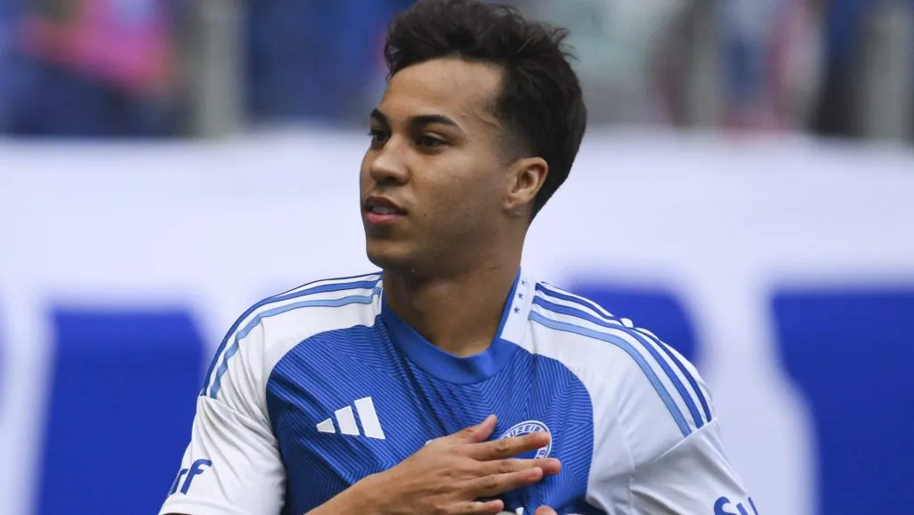 Kaio Jorge comemorando um gol pelo Cruzeiro