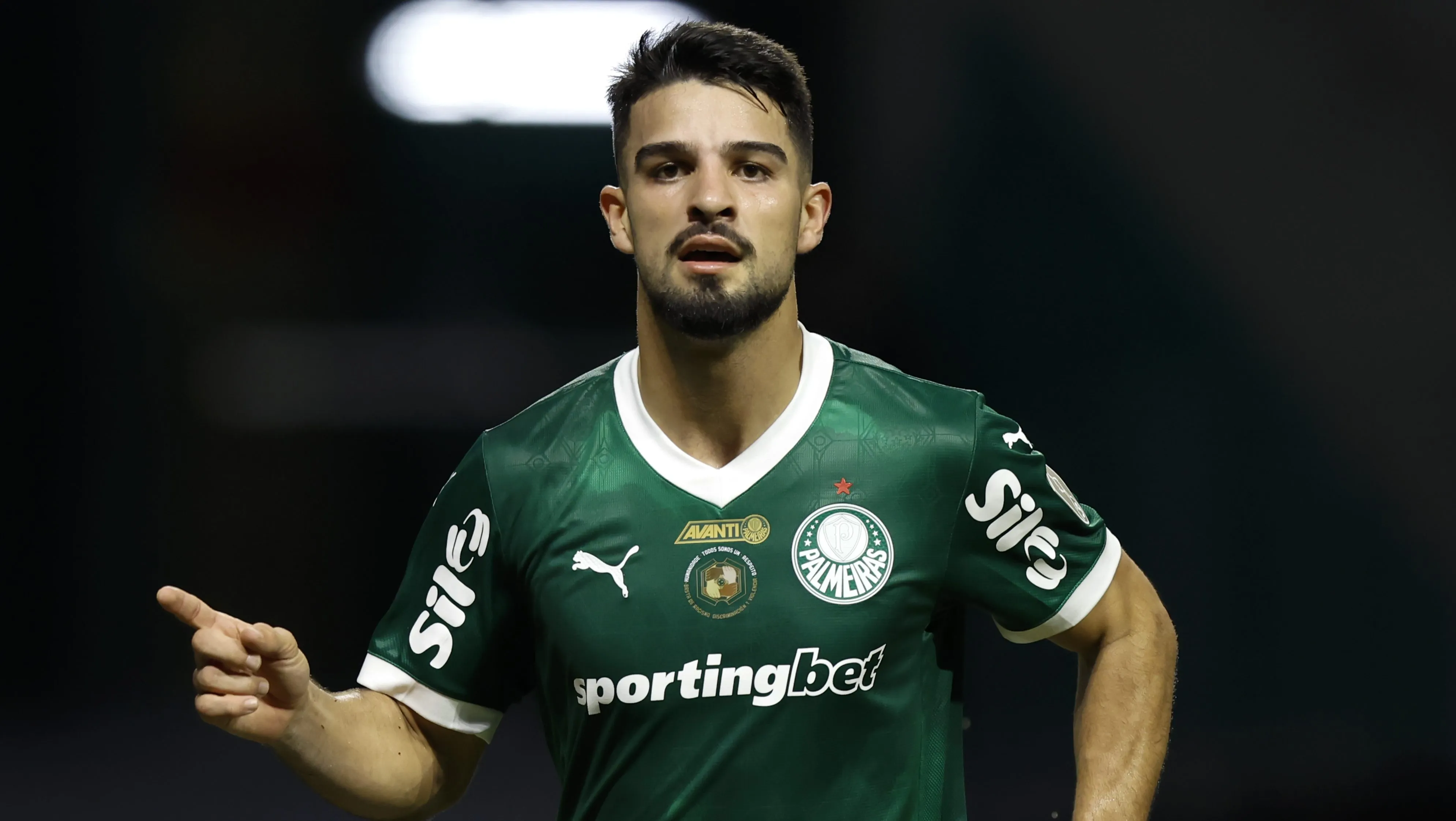 Flaco López, em campo, pelo Palmeiras