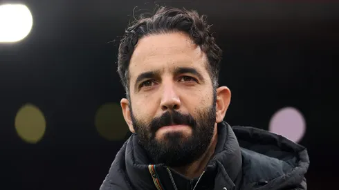 Amorim, do Manchester United, brinca sobre fanático que não corta o cabelo. (Photo by Carl Recine/Getty Images)