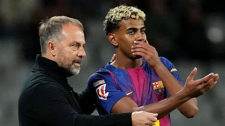 Hansi Flick pelo Barcelona. Foto: Alex Caparros/Getty Images