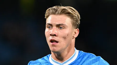 Manchester United tem 5% do passe de Hojlund em futura venda do Napoli. (Photo by Francesco Pecoraro/Getty Images)