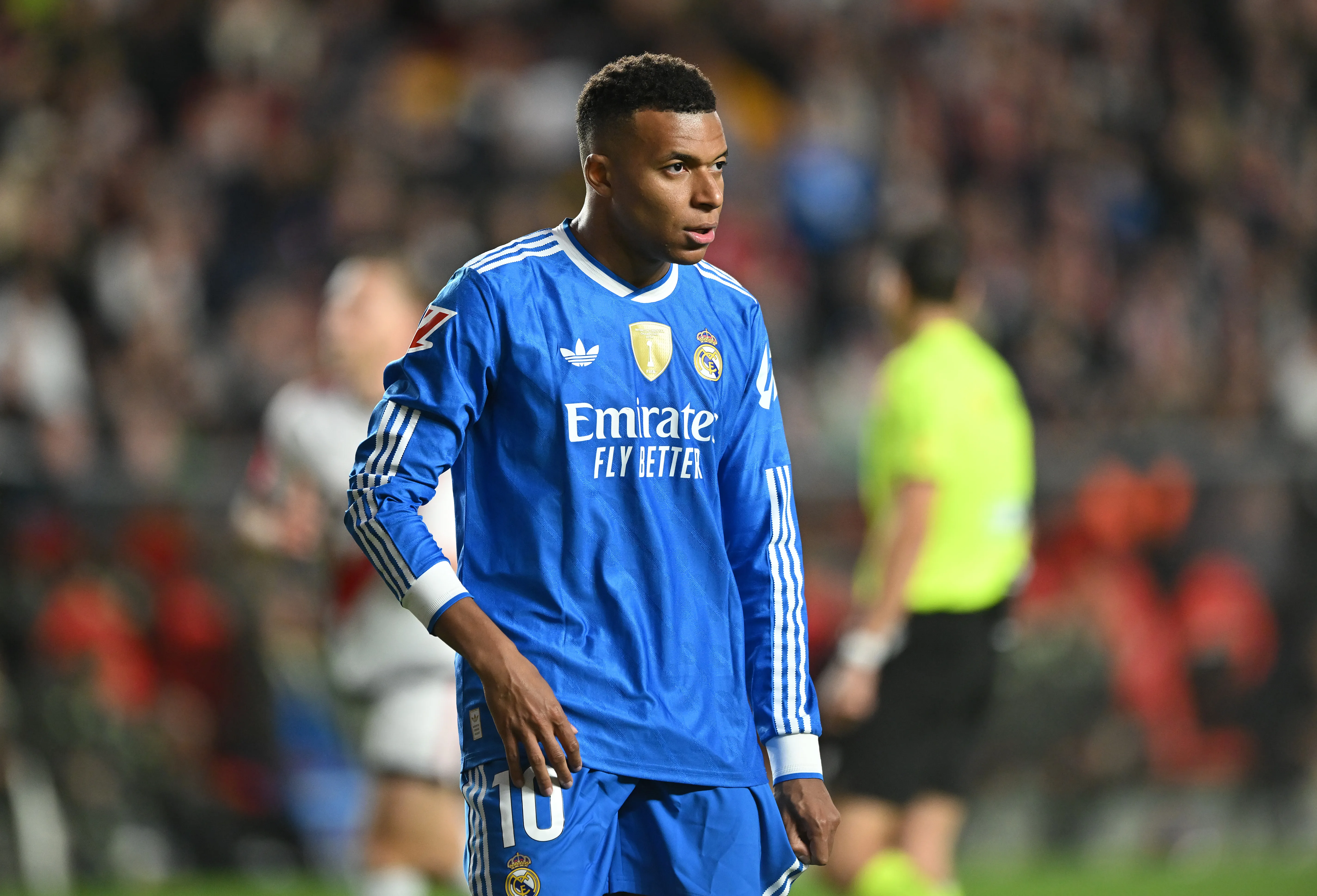 Mbappé em jogo do Real Madrid. Foto: Denis Doyle/Getty Images