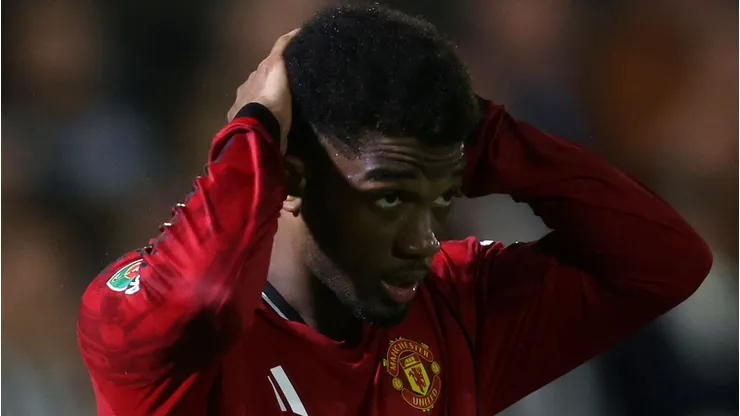 Kobbie Mainoo cada vez mais perto de deixar o United. Foto: George Wood/Getty Images