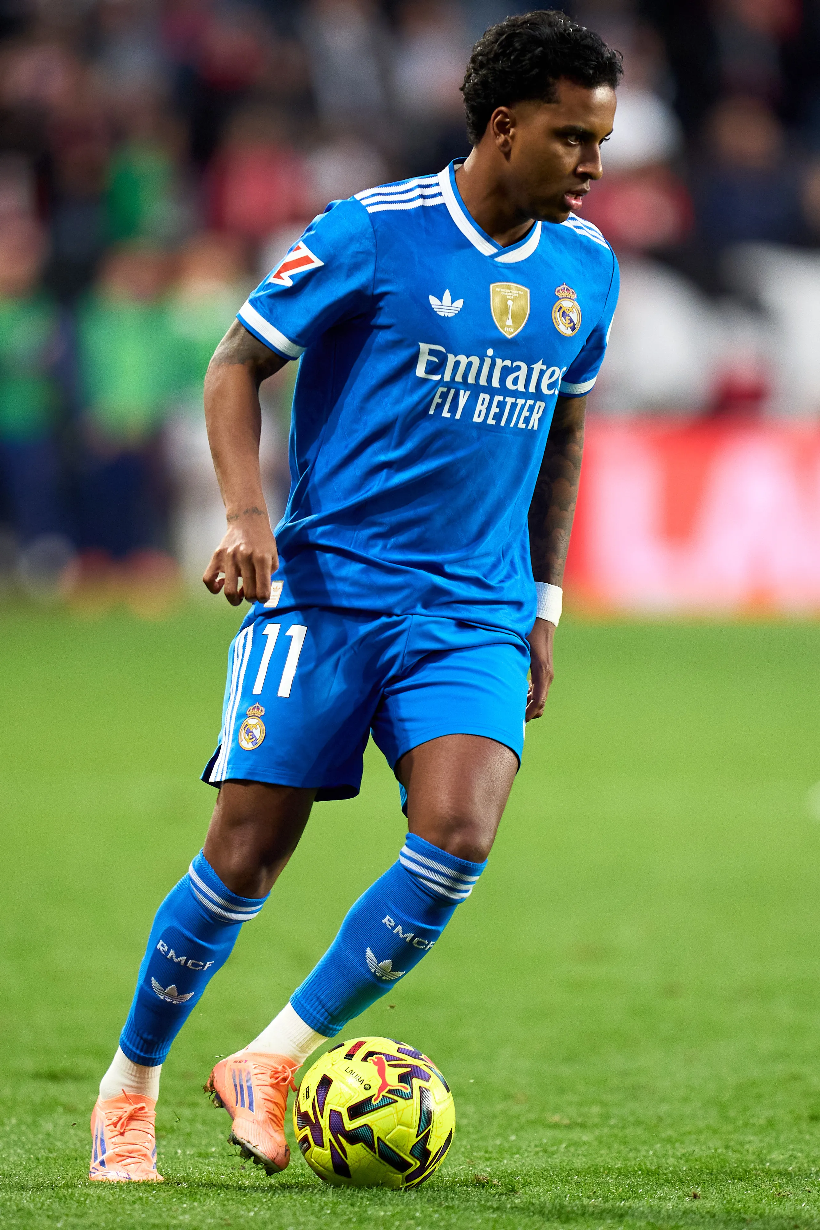 Segundo informações do portal ESPN, Rodrygo estaria insatisfeito no Real Madrid e tem saída como opção. Ele gostaria de atuar na Premier League (Foto: Angel Martinez/Getty Images)