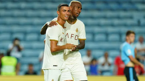 Anderson Talisca e Cristiano Ronaldo juntos no Al-Nassr. Foto: Gualter Fatia/Getty Images