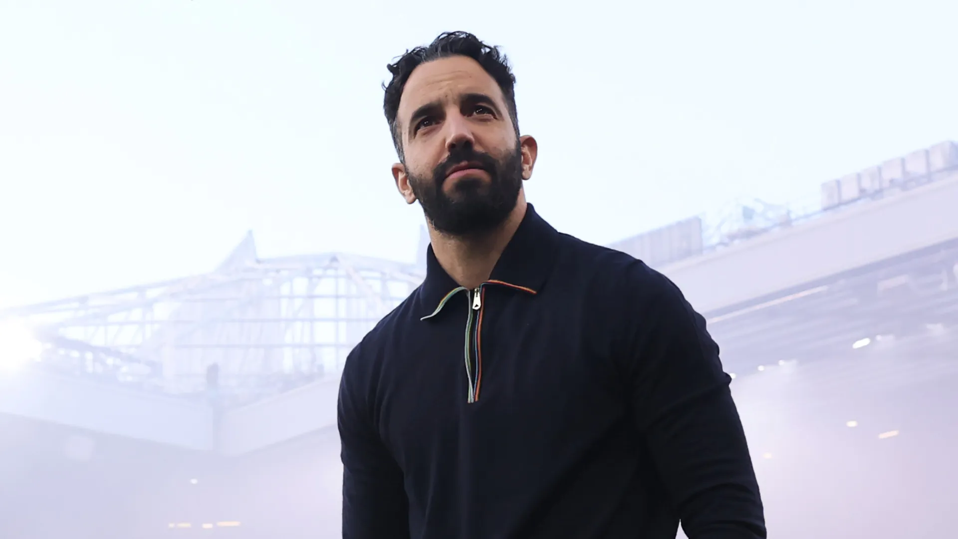 Ruben Amorim durante jogo pelo Manchester United no Old Trafford