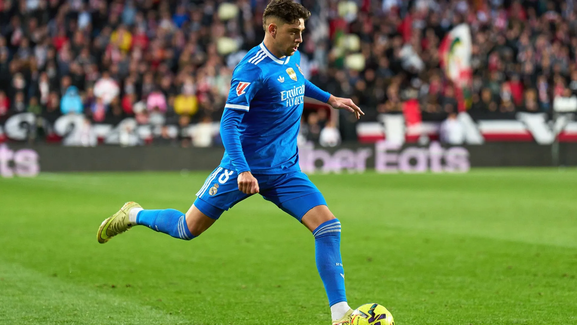 Federico Valverde em ação durante partida da La Liga. Foto: Angel Martinez/Getty Images