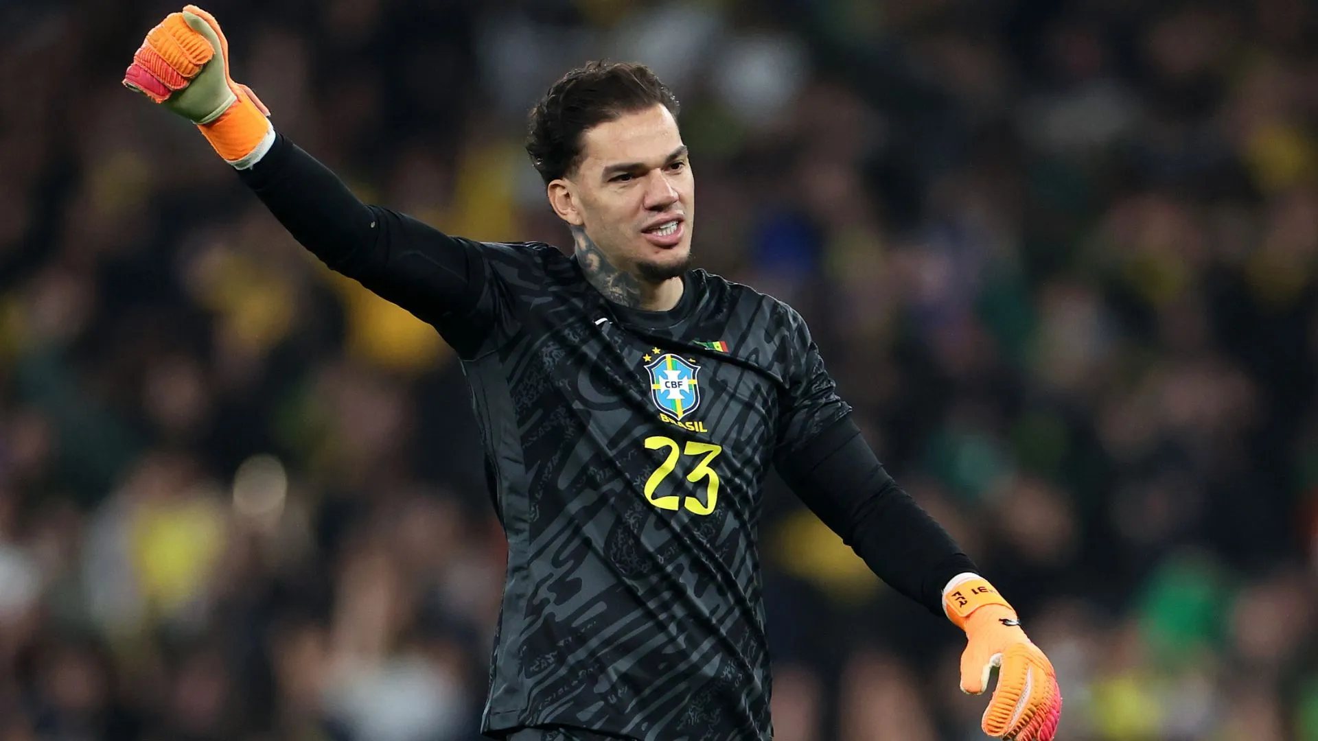 Ederson jogou o amistoso entre Brasil e Senegal (foto: Harry Murphy/Getty Images)