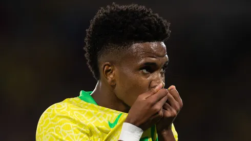 Estêvão marcou mais uma vez pela Seleção Brasileira. Foto: Ruano Carneiro/Getty Images