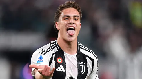 Kenan Yildiz, atacante da Juventus, é alvo do Manchester United. Foto: Valerio Pennicino/Getty Images
