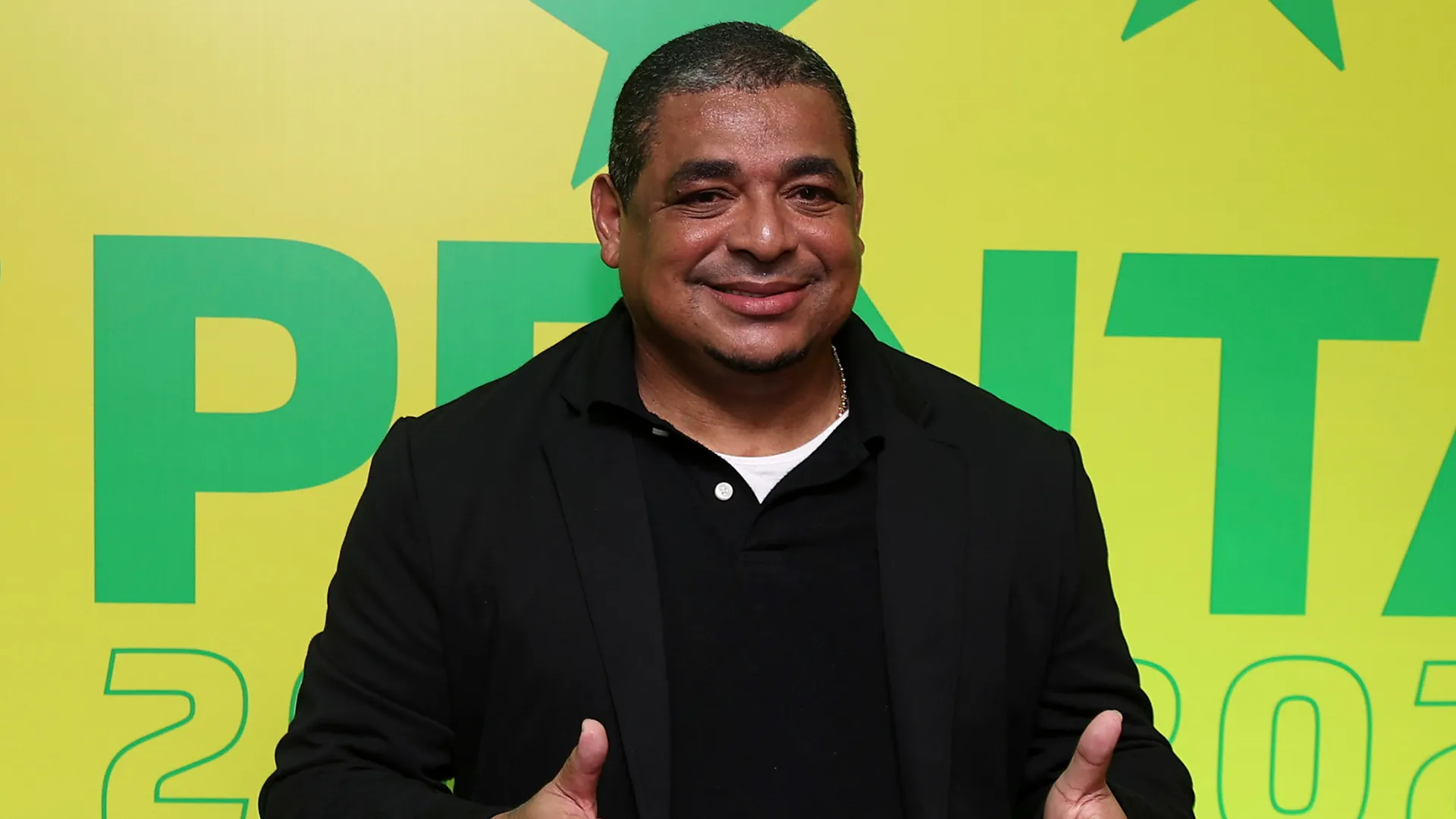 Vampeta em evento da CBF. (Foto: Buda Mendes/Getty Images)