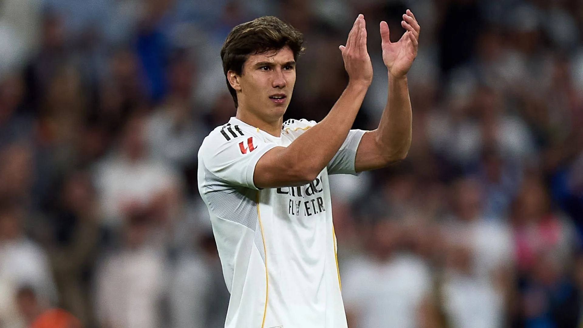 Gonzalo Garcia comemora durante partida da LaLiga. Foto: Angel Martinez/Getty Images