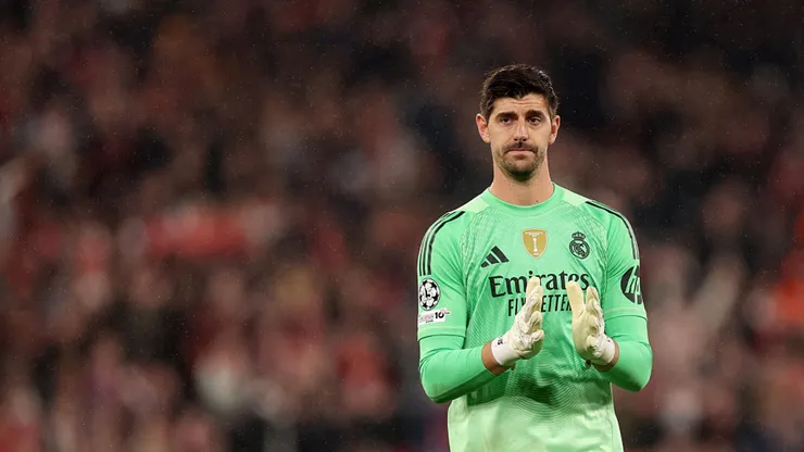 Courtois em partida do Real Madrid.