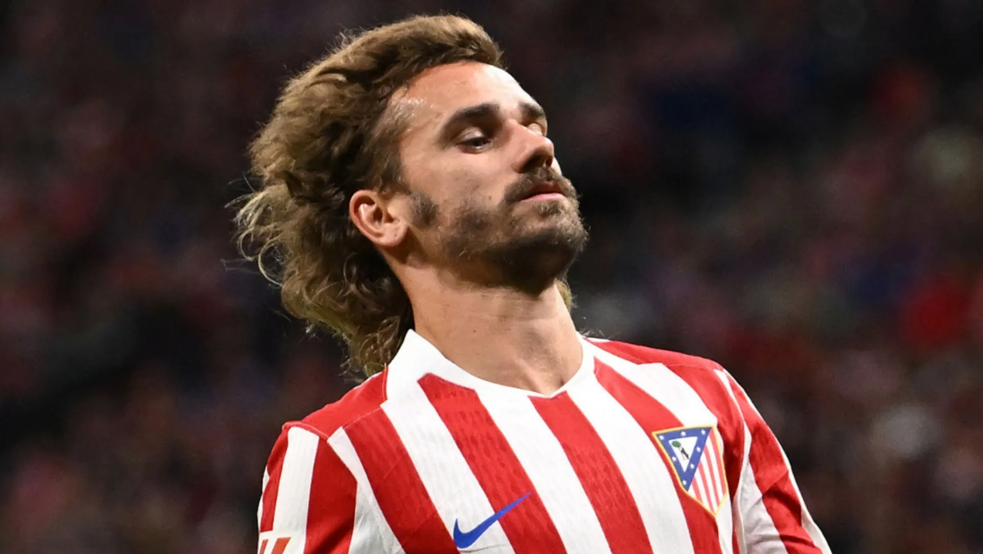 Griezmann reage durante partida da LaLiga. Foto: Denis Doyle/Getty Images