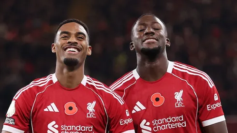 Liverpool faz proposta para renovar com Ibrahima Konaté. Novas conversas aconteceram nos últimos dias, segundo jornalista, e ele pode não assinar com o Real Madrid mesmo com ligação de Mbappé (Photo by Carl Recine/Getty Images)