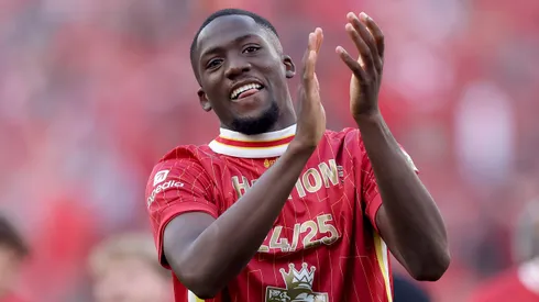 Ibrahima Konaté, do Liverpool, é ex-alvo do Real Madrid, e agora terá que decidir o seu futuro (Foto: Carl Recine/Getty Images)