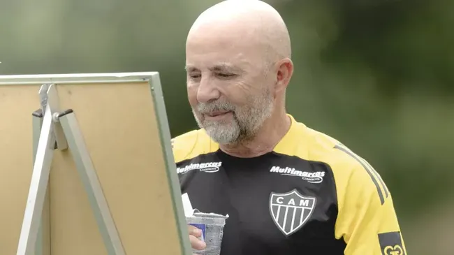 Sampaoli orienta treinamento do Galo – Foto: Pedro Souza/Atlético-MG