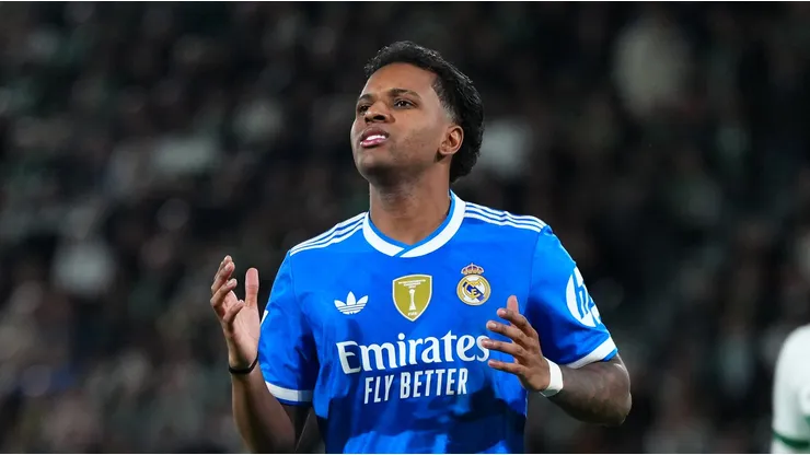 Rodrygo chega a 29 jogos sem marcar pelo Real Madrid. (Photo by Angel Martinez/Getty Images)