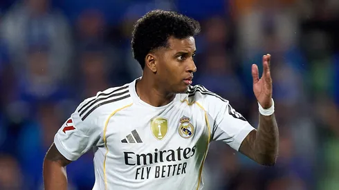 Rodrygo perdeu status de intransferível no Real Madrid, segundo informações do portal The Athletic, e clube vai considerar ofertas pelo brasileiro (Foto: Angel Martinez/Getty Images)