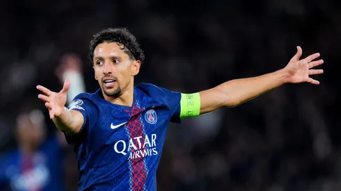 O zagueiro Marquinhos em ação com o PSG