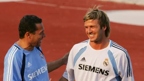 Luxemburgo conversa com Beckham em treino do Real Madrid