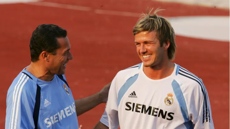 Luxemburgo conversa com Beckham em treino do Real Madrid