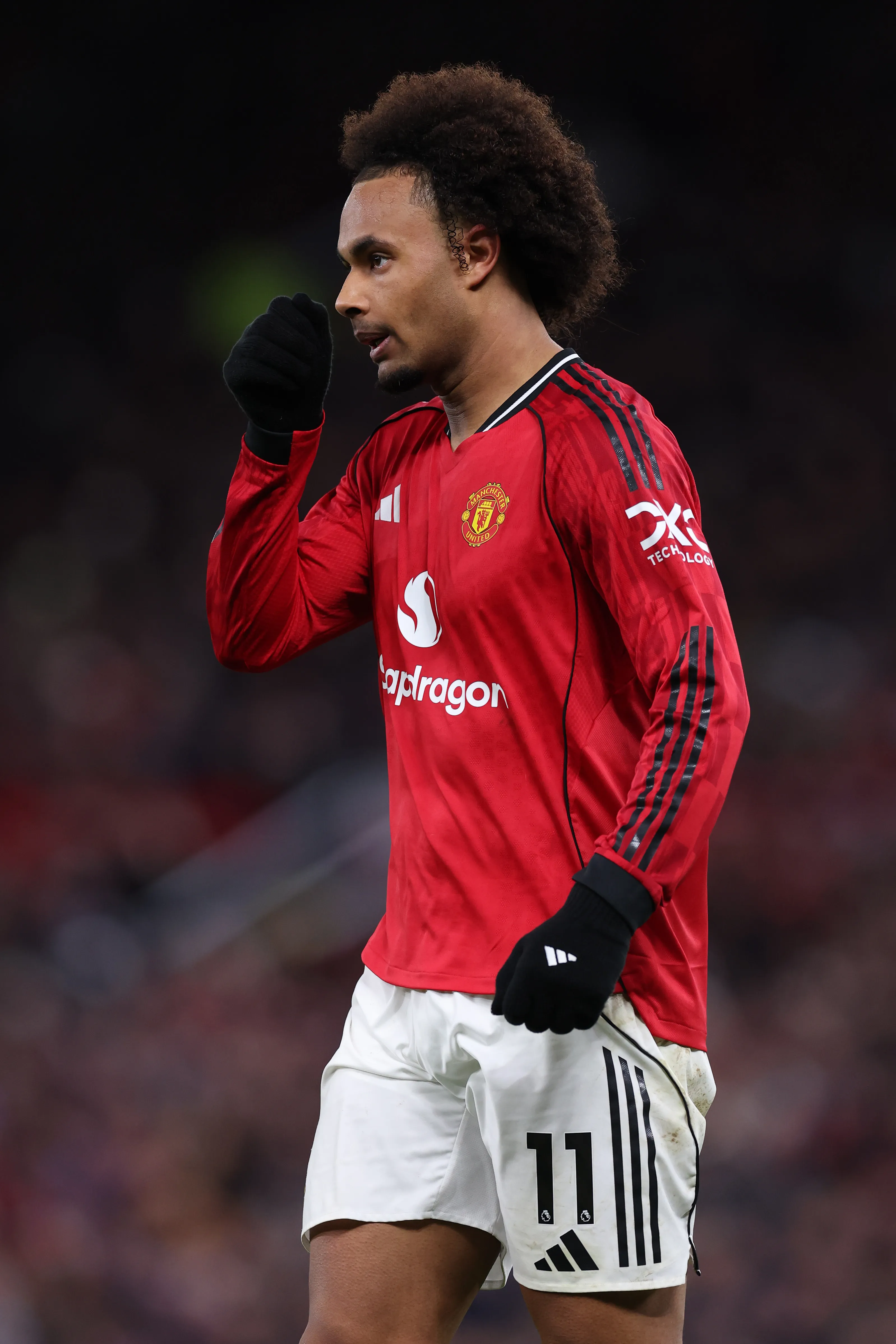 Joshua Zirkzee não tem recebido tantas oportunidades no Manchester United e até aqui, não marcou gols ou assistências. Ele pode se transferir para a Roma. (Foto: Alex Livesey/Getty Images)