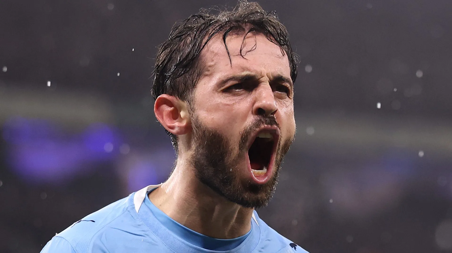 Bernardo Silva, do Manchester City, comemora gol pelo clube. (Photo by Carl Recine/Getty Images)