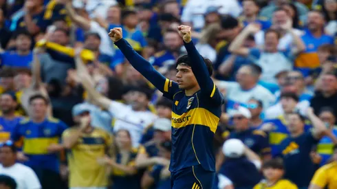 Zeballos, do Boca Juniors, comemora gol no superclássico contra o River Plate - Marcos Brindicci / Getty Images