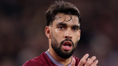 Lucas Paquetá é expulso contra o Liverpool. Foto: Justin Setterfield/Getty Images