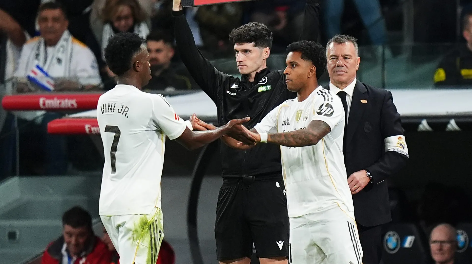 O jejum, iniciado em março de 2025, soma 1.321 minutos e, aliado à perda de espaço sob Xabi Alonso, alimenta rumores de transferência para Tottenham ou Liverpool. (Foto: Angel Martinez/Getty Images)