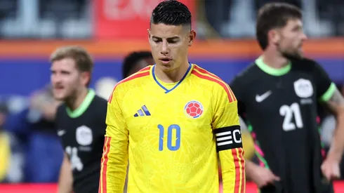 James Rodríguez durante jogo da Seleção Colombiana. (Photo by Jordan Bank/Getty Images)