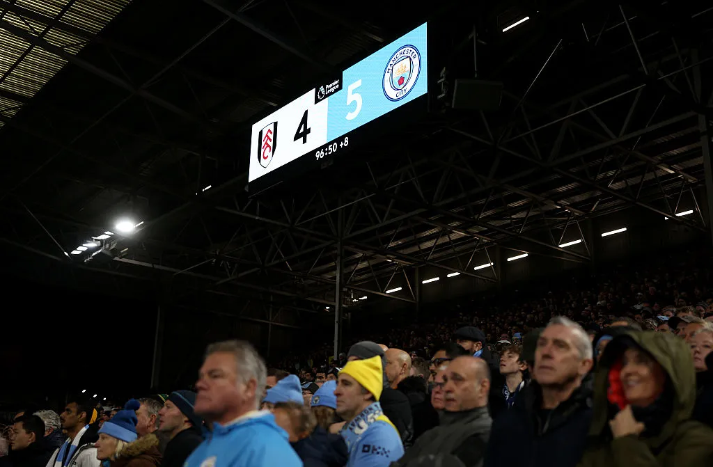 Fulham 4 x 5 Manchester City, que aconteceu na última terça (02), foi o jogo mais animado até aqui desta 14ª rodada da Premier League.  (Foto: Alex Pantling/Getty Images)