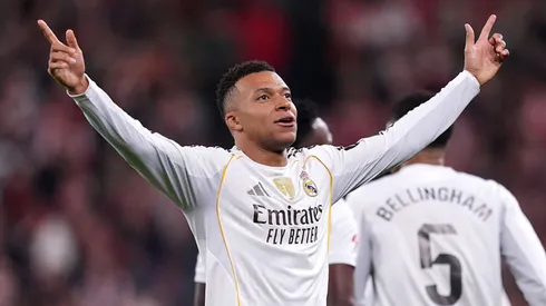 Mbappé fez golaço em jogo do Real Madrid (Foto: Juan Manuel Serrano Arce/Getty Images)