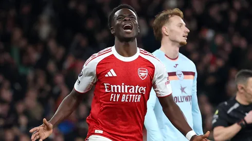Arteta monta Arsenal com retorno de Saka em provável escalação contra o Aston Villa.(Foto: Richard Heathcote/Getty Images)