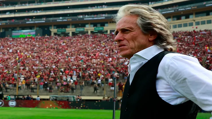 Jorge Jesus na final da Libertadores 2019 entre Flamengo e River Plate - Daniel Apuy/Getty Images