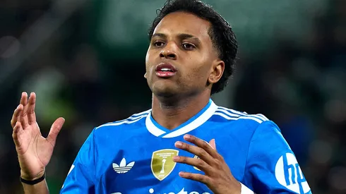Rodrygo, do Real Madrid, em partida da equipe espanhola. (Photo by Angel Martinez/Getty Images)
