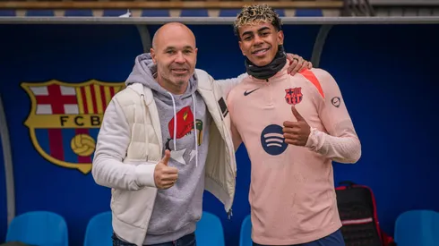 Iniesta e Lamine Yamal