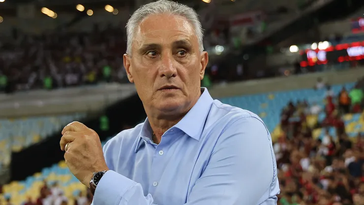 Tite durante um jogo do Flamengo. Foto: Wagner Meier/Getty Images
