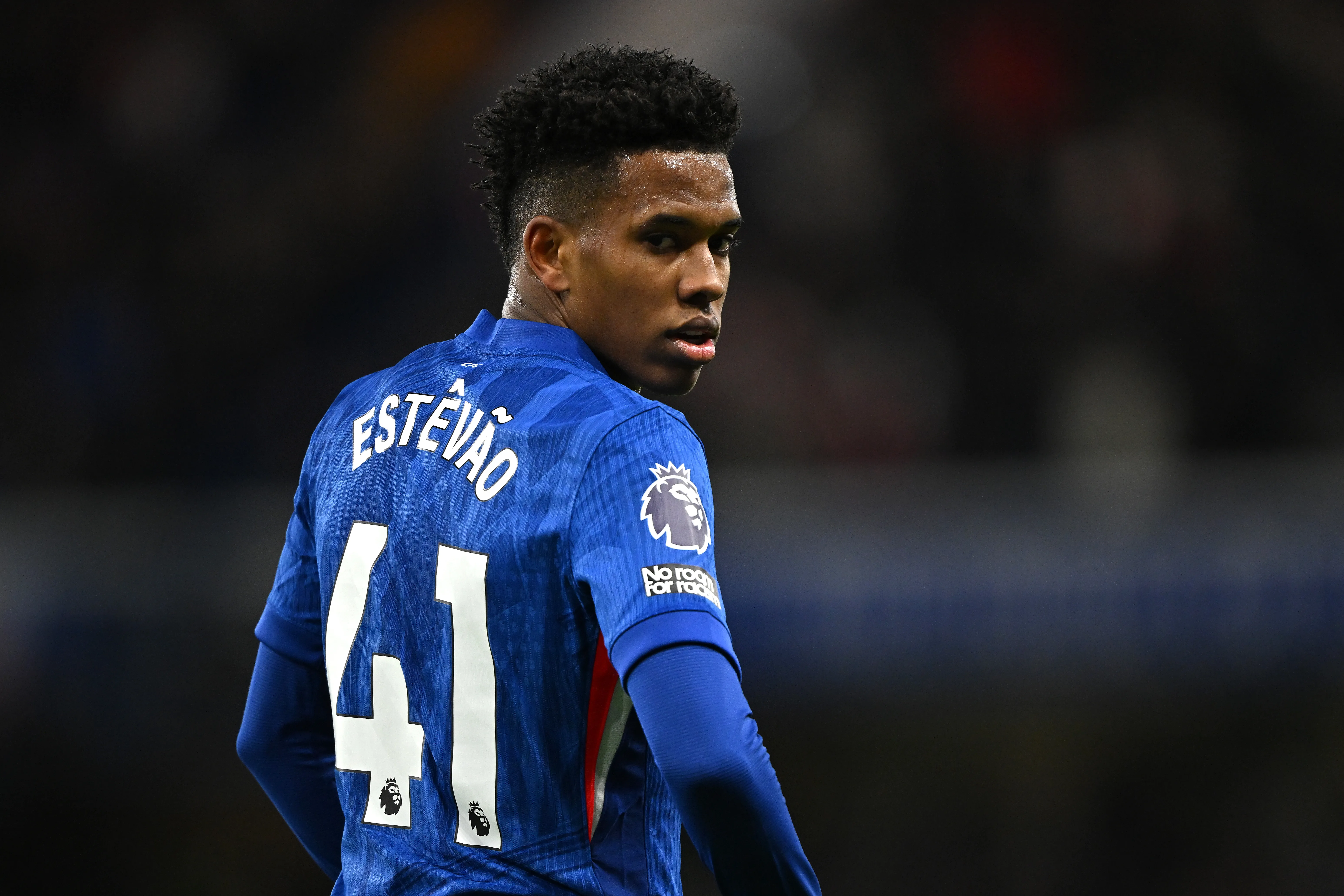 Estêvão em jogo do Chelsea. Foto: Mike Hewitt/Getty Images