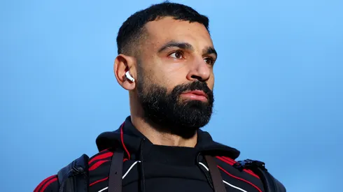 Salah antes da partida do Liverpool. Foto: Molly Darlington/Getty Images
