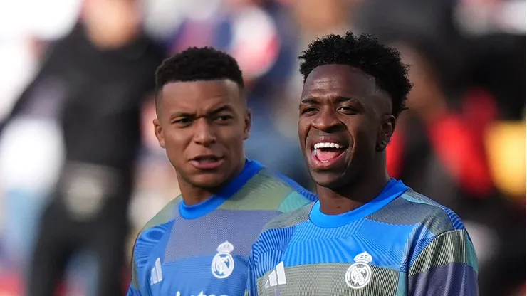 Mbappé e Vinicius Jr devem dificultar ida de Osimhen ao Real Madrid. Foto: Angel Martinez/Getty Images