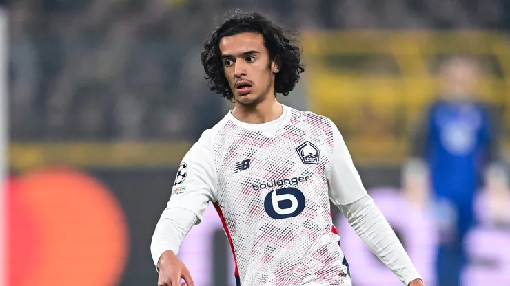 Ayyoub Bouaddi, do Lille, entrou na mira do PSG. Foto: Daniel Kopatsch/Getty Images
