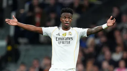 Real Madrid tropeça em casa, e Vinícius Júnior tem atuação apática sob fortes críticas. (Foto de Angel Martinez/Getty Images)