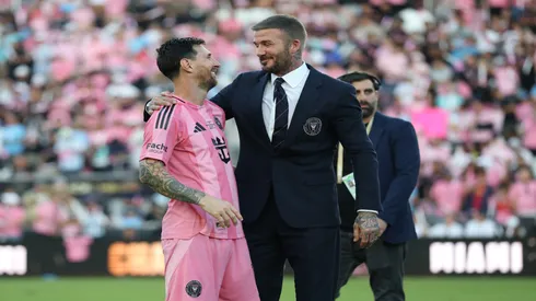 David Beckham e Messi após a conquista do Inter Miami da Audi MLS Cup 2025 – Elsa/Getty Images